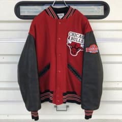 希少美品90sUSA製CHICAGOBULLSシカゴブルズレザースタジャン - メルカリ