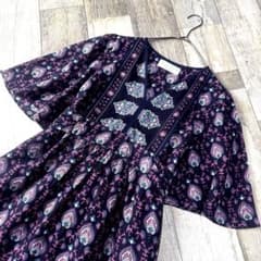 neQuittezpasヌキテパアダムエロペ エスニックプリントロングワンピース neQuittezpasヌキテパアダムエロペ エスニックプリントロング