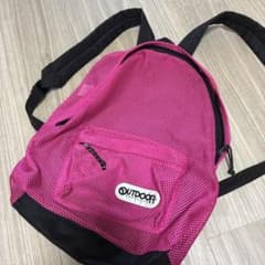 希少90s OUTDOOR ピンクメッシュリュック バックパック アウトドアのサムネイル