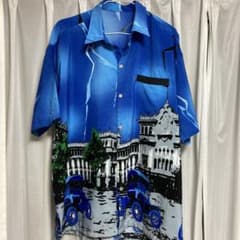 半袖シャツ 青シャツのサムネイル