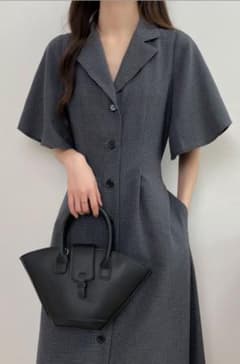 ABITOKYO　フレアスリーブチェック柄ロングワンピースのサムネイル