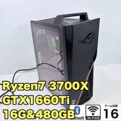 ゲーミングPC Ryzen7 3700X GTX1660Ti ASUS純正 - メルカリ