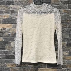 【美品】裏起毛レース　インナーレース　長袖 トップス
