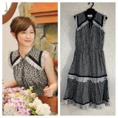 美品【定価4.6万】本田翼さん着用 ケイトスペード 小花柄 ブラック ワンピース 美品【定価4.6万】本田翼さん着用 ケイトスペード 小花柄