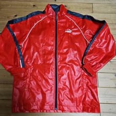 PUMA キッズ ウィンドブレーカー レッド150サイズ - メルカリ