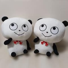 2点セット　めちゃもふぐっとぬいぐるみ　フルーツ食べたいなのごきげんぱんだ