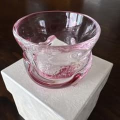 新品未使用 箱付き】グラスアート 宮崎綾工房 黒木国昭 ぐい呑み 冷酒