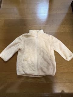 UNIQLO ベビー ファーリーフリース 90 ベージュ もこもこのサムネイル