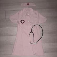 ナース服 コスプレ衣装 3点セット ピンクのサムネイル