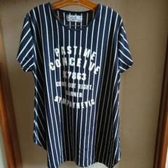 大きいサイズ ストライプ半袖Tシャツのサムネイル