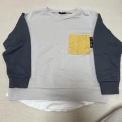 キッズ トレーナー 120cmバイカラー ポケット付きのサムネイル