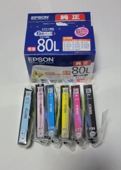 【未使用】EPSON IC6CL80L 増量 ※ライトシアンは開封未使用のサムネイル