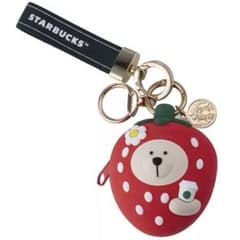 新品 台湾限定 スタバ ベアリスタ いちご キーホルダー コインケース 匿名配送