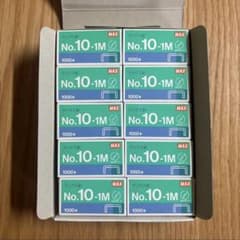 【新品未使用】マックス針No.10-1M ステープラー針 1000本入り　20箱のサムネイル
