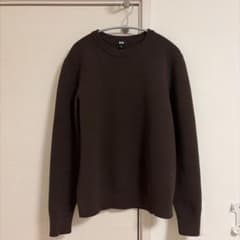 UNIQLO ウォッシャブルミラノリブクルーネックセーター　Mのサムネイル