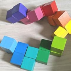 ゴムでつながった積み木のサムネイル