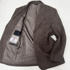 極美品✨パパス ハリスツイード テーラードジャケット ブラウン