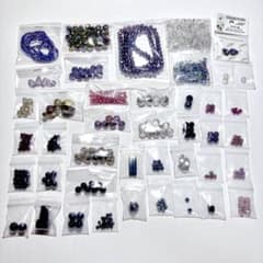 ガラスビーズまとめ売り/ダークカラー系/大量セットのサムネイル