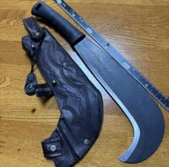 マチェット 約30cm 刃 本革鞘 コンパス付き - メルカリ