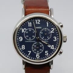 TIMEX クロノグラフ 腕時計 ネイビー