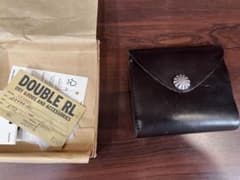 DOUBLE RL 二つ折り財布 ブラウン　コンチョ Double RL RRL レザー 二つ折り財布 コンチョ - メルカリ