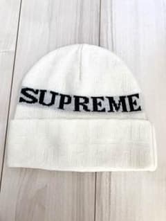 【新品タグ付】Supreme  Beanie ニット帽  ホワイト シュプリームのサムネイル