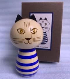 リサラーソン こけし ミンミ（青 ）インテリア 木製 置物 青ミンミ リサラーソン こけし ミンミ（青 ）インテリア 木製 置物 青ミンミ