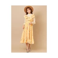 TITTY&CO. フラワーフリルミディワンピース イエロー レディース M 黄のサムネイル