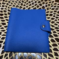 s*y様 HERMES 手帳カバー ブルー レザーのサムネイル