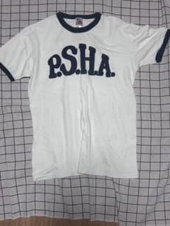 【値下げ中❗️】P.S.H.A. リンガーTシャツ ホワイト ネイビーのサムネイル