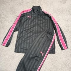 PUMA グレー/ピンク ジャージ上下セット SSサイズ - メルカリ