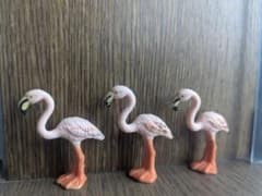 フラミンゴフィギュア カプセルトイ　ピンク　3体セットのサムネイル