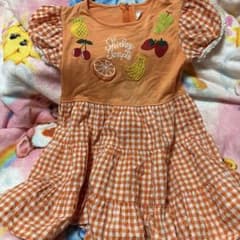 Shirley Temple フルーツ刺繍 ギンガムチェック 半袖ワンピース - メルカリ