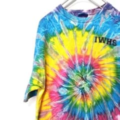 US古着 アメリカ古着 ヒッピー フェス タイダイ IWHS Tシャツのサムネイル