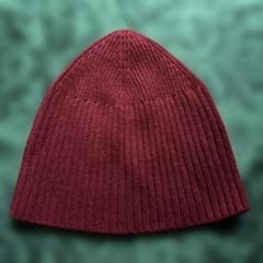 ニット帽カシミヤ100% HOUSE OF SCOTLAND ボルドーのサムネイル
