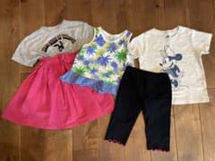 女の子　子ども服　まとめ売り　100 夏　ワンピース　Tシャツ　保育園のサムネイル