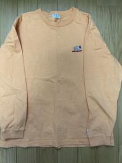 オレンジ色 長袖カットソー 刺繍ロゴ付き TESのサムネイル