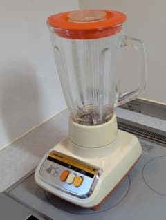 昭和レトロ ナショナル電気ミキサー オレンジ MX-945G - メルカリ