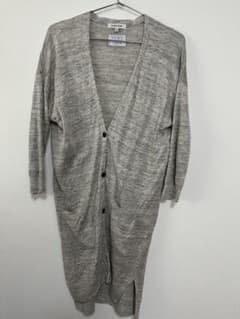 GLOBAL WORK FRENCH LINEN カーディガン グレー Mのサムネイル