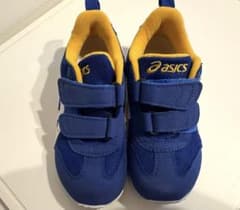 asics キッズ スニーカー ブルー イエロー17.5cmのサムネイル