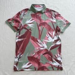 【美品】ジェイリンドバーグ　J.LINDEBERG ゴルフシャツ　半袖　総柄