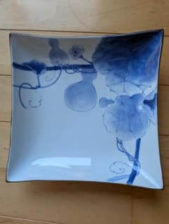 染付 瓢箪文様 角皿 陶磁器のサムネイル