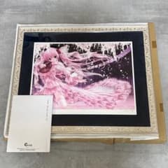karory先生 舞桜花II アールビバン 版画 保証書付き 美品 正規品】アールビバン てぃんくる 雪月華舞 アート 額装品 版画 保証書