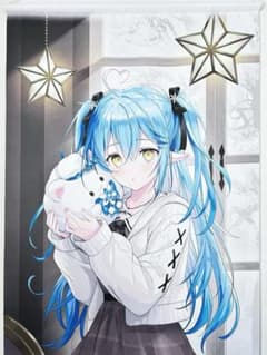 等身大タペストリー ツーサイドアップ あかもく ホロライブ 雪花ラミィ