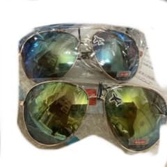 Aviator サングラス グリーンミラーレンズのサムネイル