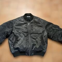 FREAK'S STORE ブラック MA-1ジャケット　ビンテージ加工のサムネイル