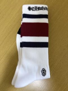 CHROME HEARTS　ストライプソックス　ボルドー　Mサイズ 新品未使用 CHROME HEARTS ストライプソックス ボルドー Mサイズ 新品未使用