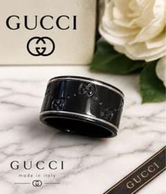 ！最終値下げ！GUCCI グッチ GG ブラックコランダム リング 指輪 #21のサムネイル