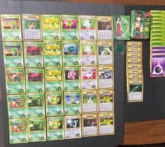 様 【旧裏】ポケカ エリカデッキ タマムシシティジム 50枚 コイン付