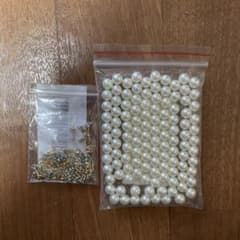 パールビーズ 片穴 8mm ヒートン セットのサムネイル